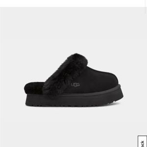 UGG Disquette Black Slipper Size 7